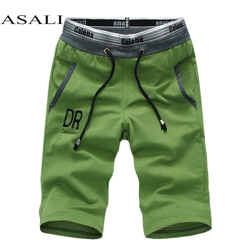 

New 2020 Summer Casual Shorts Homme Loose Knitted Bermuda Masculina Ventilate Elastic Waistband Pantalones Cortos Hombre Deporte, K08 green
