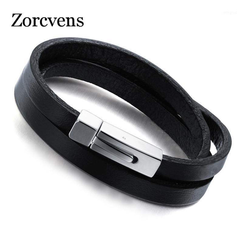 

Charm Bracelets Modyle 2021 Fashion Jewelry Cool Men Punk Vintage Bracelet Leather Silver Color Stainless Steel Male Gifts1