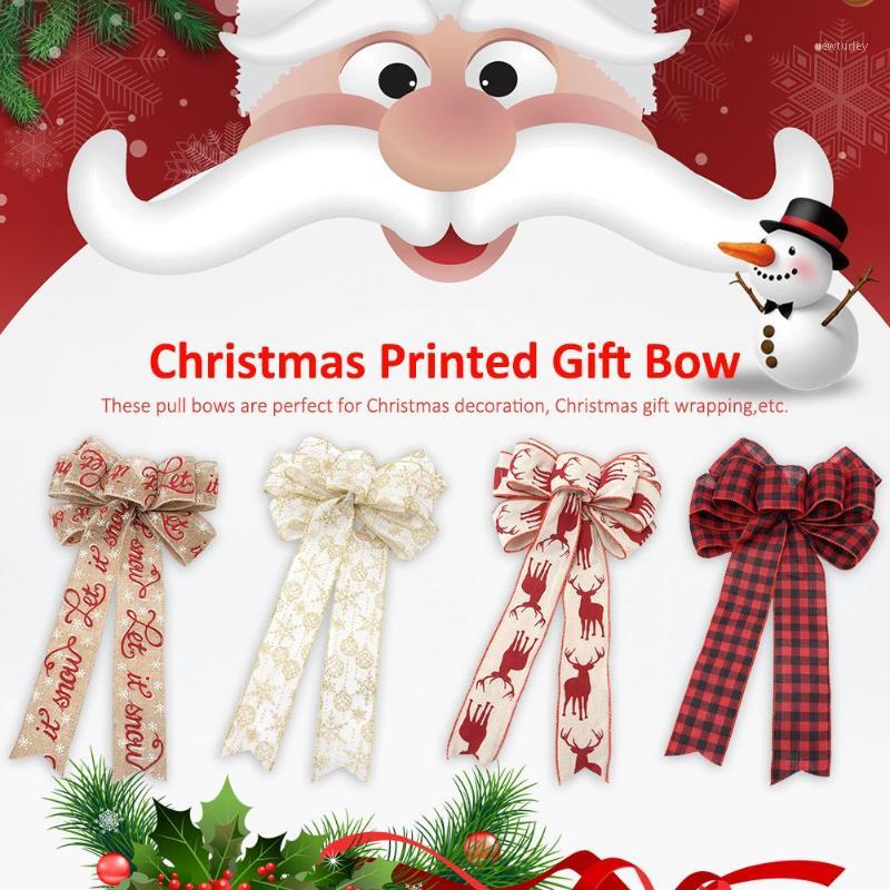 

Bowknots Christmas Ornament Bar Tops Ribbon Garland Tree Decoration Party New Year Xmas Christmas Decor For Home Accessories1