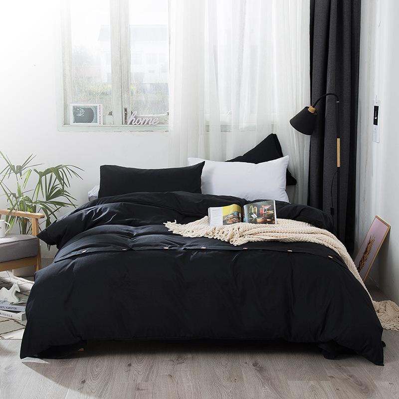 

Button Quilt Cover Bedding Set Europe Queen King Single Duvet Cover Set For Home Bed Linens White Black Gray Bed
