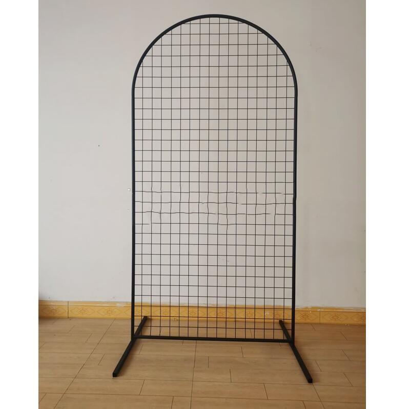 

Birthday party Celebration Props Semi-Circle Grid Background Mesh Screen Black Mesh Backdrop Wedding