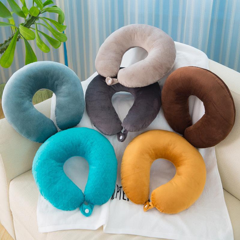 

U Shaped Memory Foam Neck Pillows Soft Slow Rebound Space Travel Pillow Solid Neck Cervical Healthcare Bedding Drop Shipping