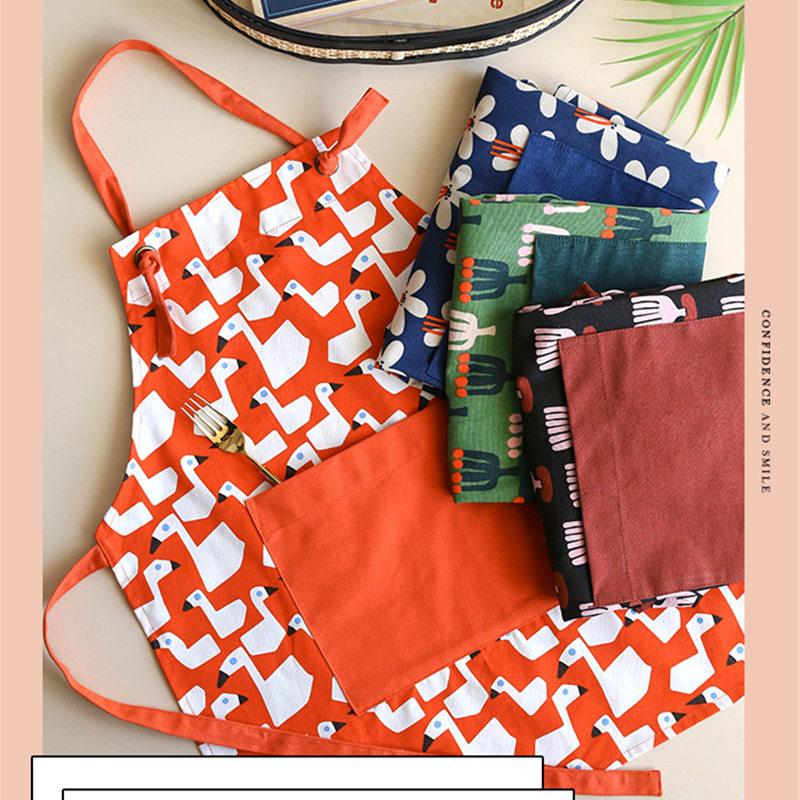 

Waterproof Oilproof Parent-child Sleeveless Apron Women Men Adult Kids Cotton Kitchen Apron DIY Cooking Baking Painting Pinafore