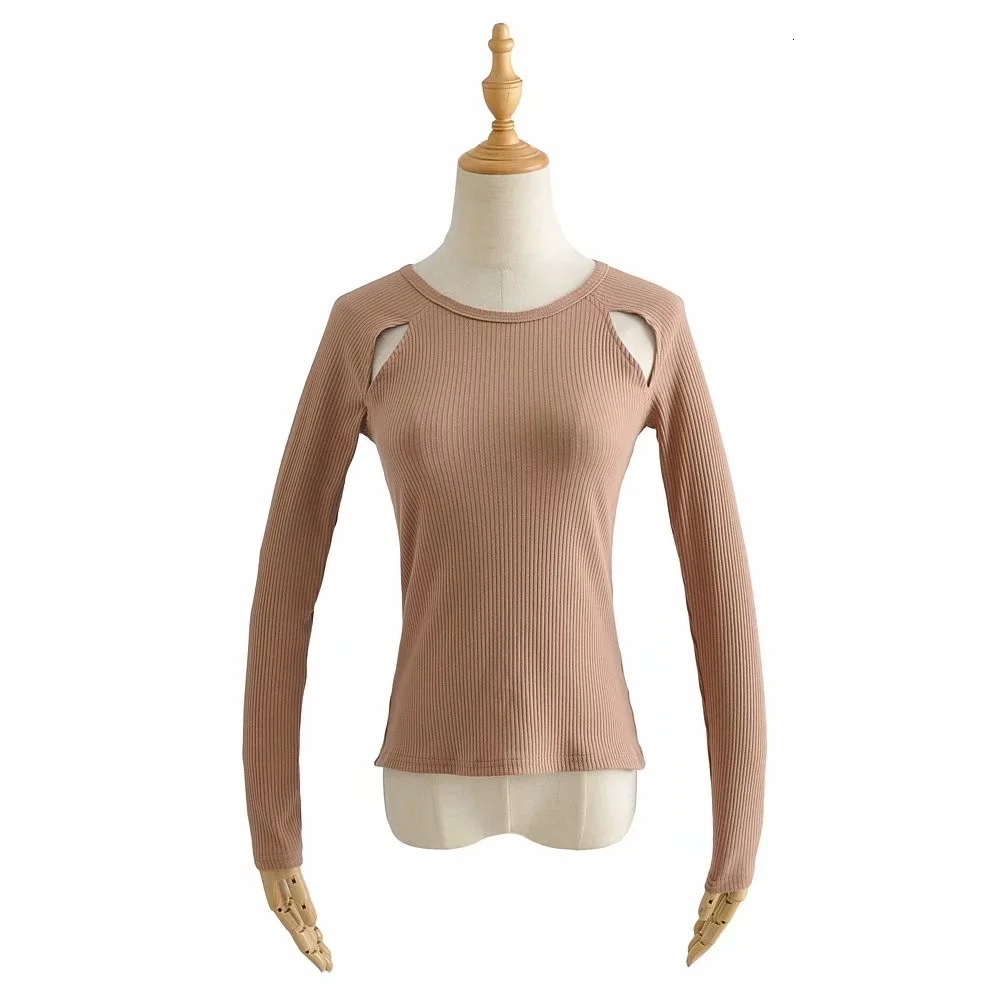 

2021 New T-shirt for Women Ins European and American Bloggers the Same Kind of Slim Elastic Thread Pit Stripe Bottom Shirt Sptl, Black