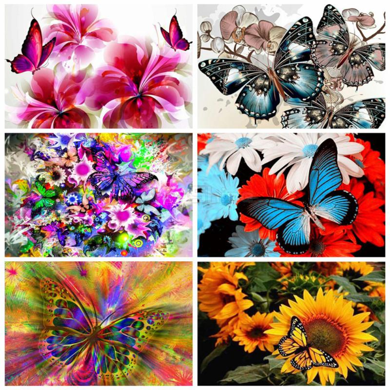 

EverShine Diamond Painting Butterfly Diamond Embroidery Animals Cross Stitch Bead Picture Kits Handicraft Art Home Decoration