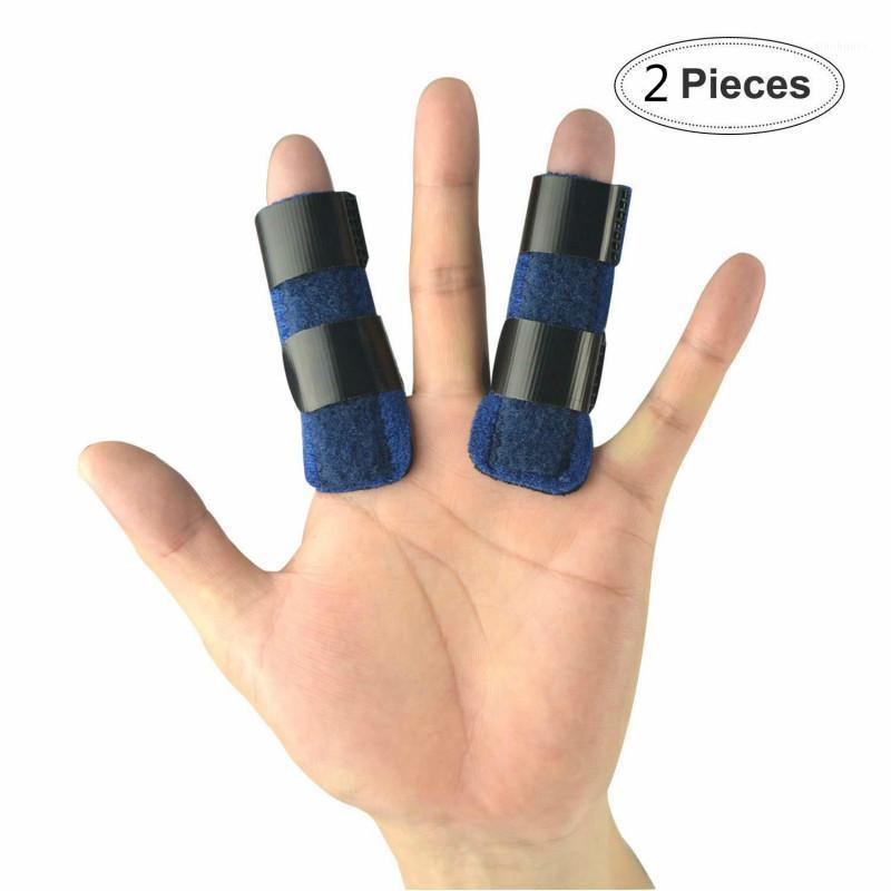 

2PCS Adjustable Finger Splints Lightweight Sport Finger Sleeves Brace Support for Trigger Pain Relief Arthritis Injuries1, Blue