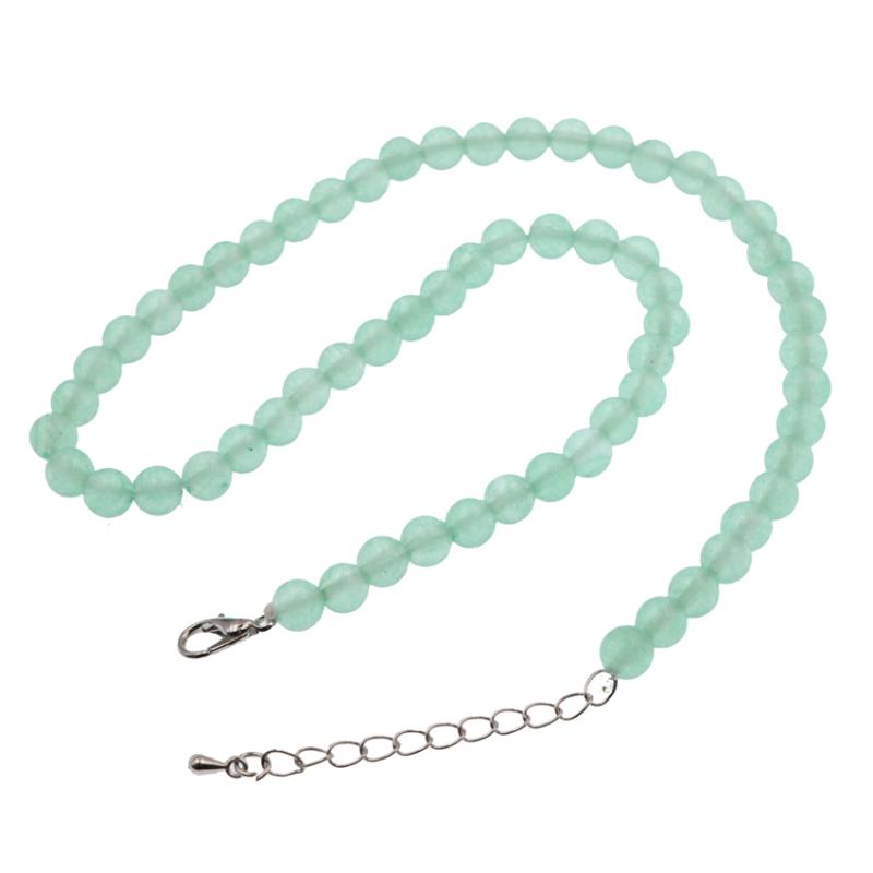 

Short Chain Strand Necklace for Women Natural Stone Crystal Jades Choker Neckalces Party Gifts Clavicle Collar Jewelry 15"B29