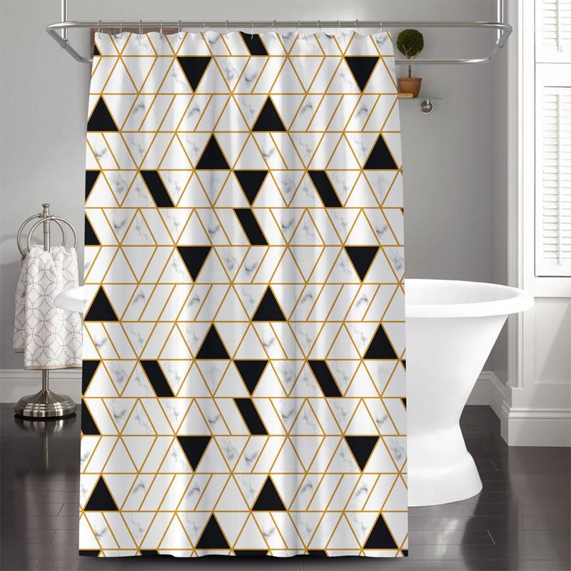 

Polyester Waterproof Bathroom Shower Curatins Simple Abstract Geometric Pattern Nordic Room Curtains Decoration cortinados T3071