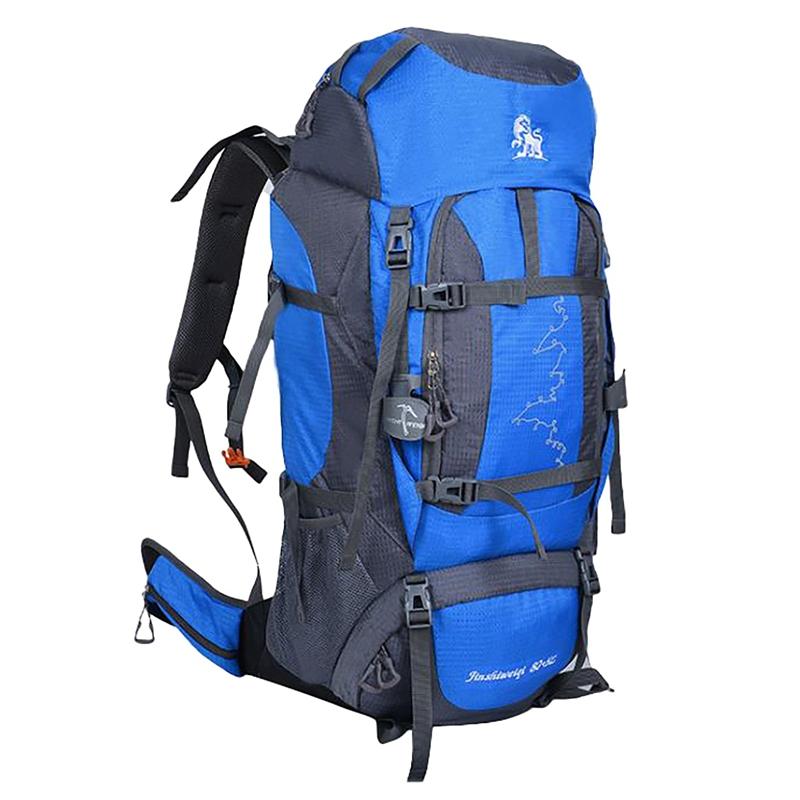 

JINSHIWQ 80L Waterproof Anti-Wear Climbing Shoulder Rucksack Bag, Blue