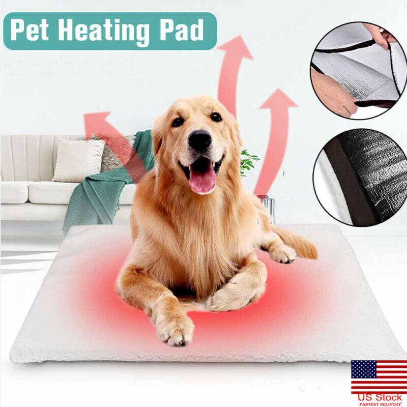 

Self Heating Pet Blanket Pad Warm Thermal Rug Ideal for Cat Dog Bed Non-Stick1, 48x58cm