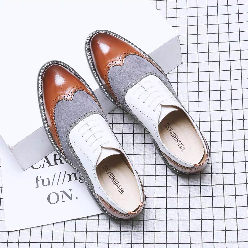 

Hot Sale-Men Male Dress Man Formal Plus Size Shoes Mens Business Driving Vintage PU Leather Zapatos De Hombres Personlizar Zapatos, Brow
