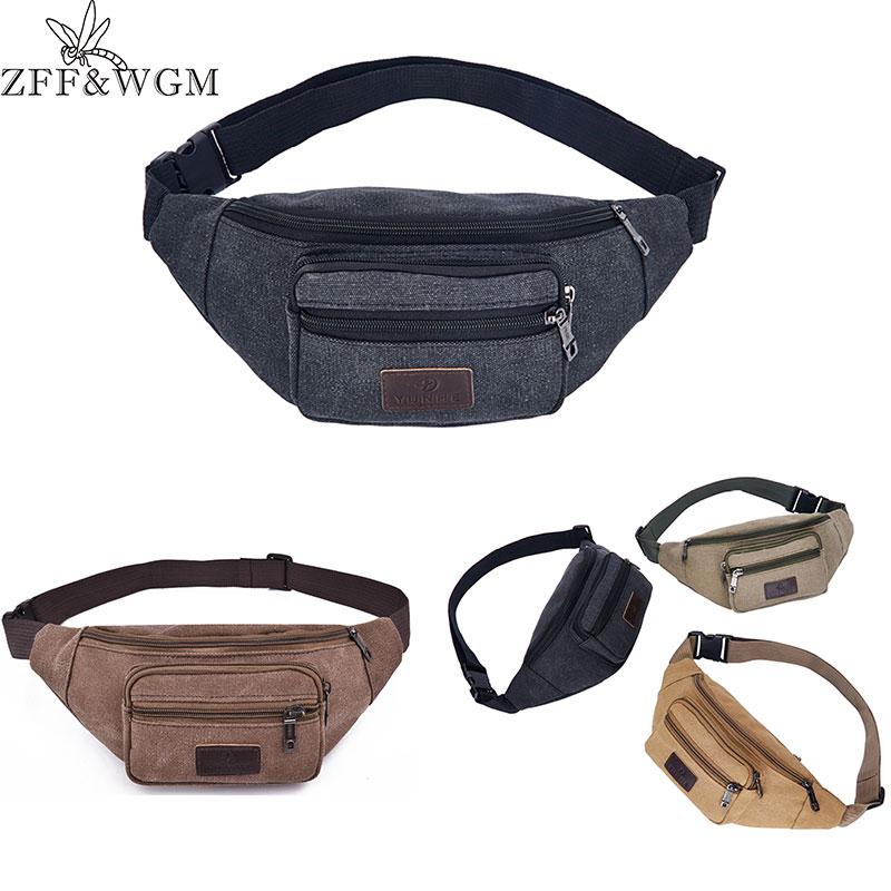 

ZFF&WGM Fanny Pack for Women Men Waist Bag Unisex Canvas Waist bag Belt Zipper Phone Pouch 110cm Belt Length Factory OEM, Sky blue