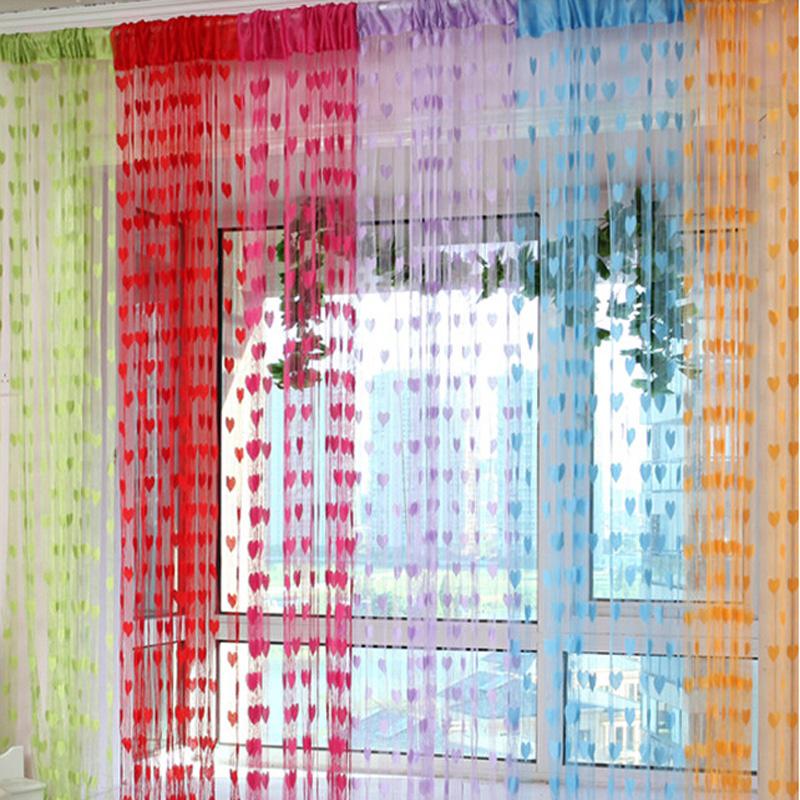 

Door Window Hanging Bead Decorative Line Curtain 100 x 200cm Partition Wall Vestibule string curtains for living room WP240#3, Red