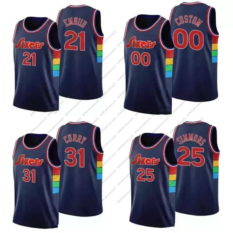 

75th City 76ers's Jersey James Harden Joe Embiid 2021 Esition Tobias 12 Harris Matisse 22 Thybulle Seth Curry Tyrese 0 Maxey Ben Simmon, Black;red