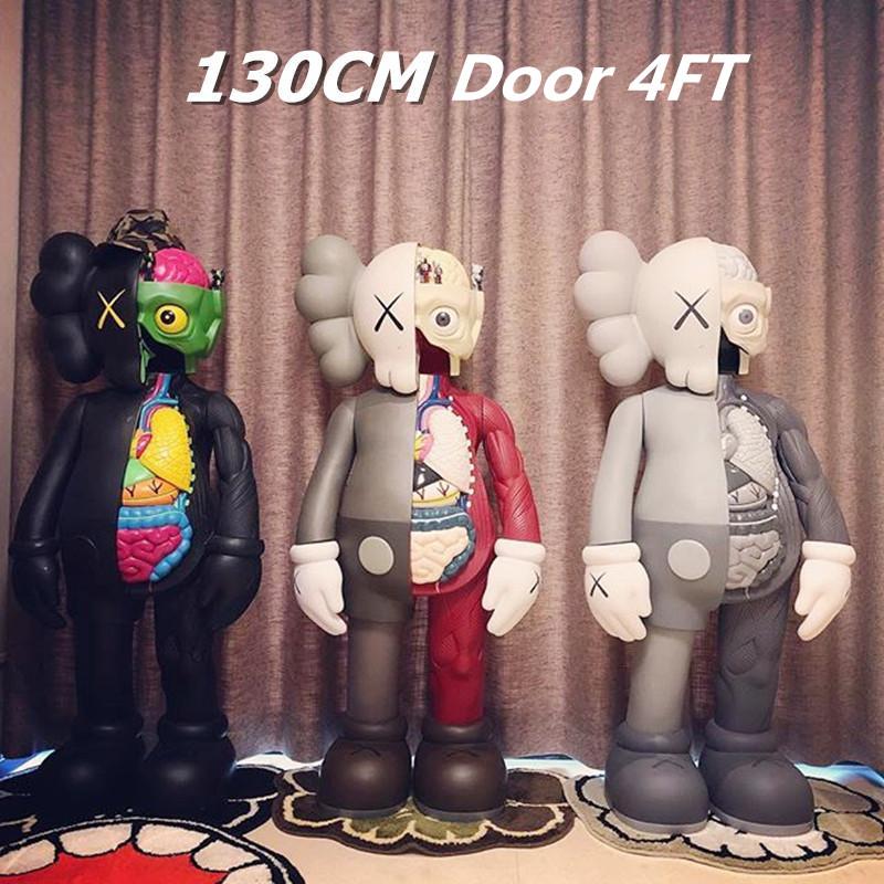 

HOT 130CM Originalfake KAWS Door 4FT Dissected Companion Figure With Original anatomy KAWS Action Figure Joints can move model decorations