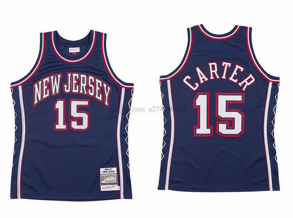 

Custom Men wome kidl BrooklynCity team 15 Carter Mitchell & Ness 2006-07 Hardwoods Classic retro Jersey