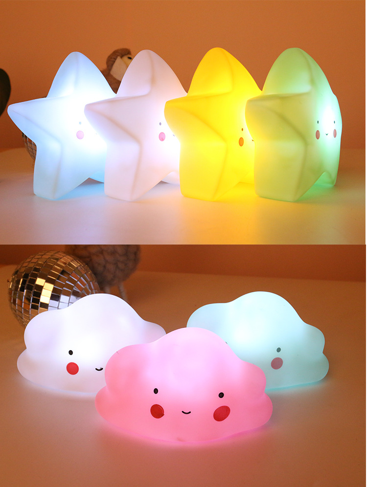 

Cute LED Night Light Stars Fruits Dinosaur Silicone Soft Cartoon Baby Children Nursery Lamp Bedroom Decoration Gift Kid Toys