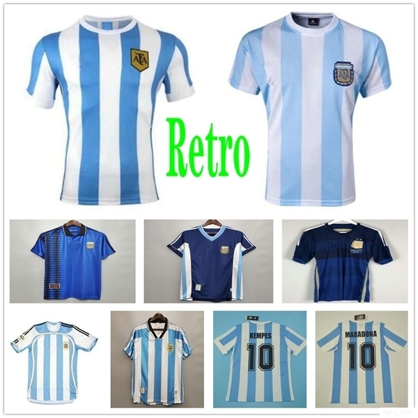 

1978 1986 1994 1996 1998 2006 2014 Retro Argentina Soccer Jerseys Maradona Batistuta Messi CANIGGIA RIQUELME ORTEGA CRESPO Football Shirts, 2014 away
