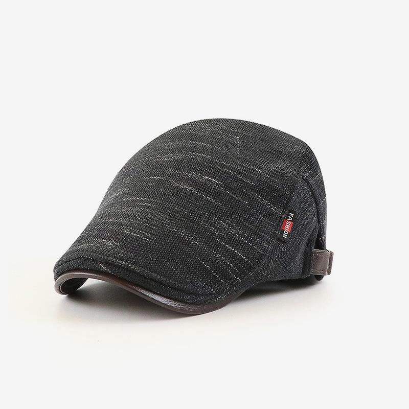 

Adult Winter Warm Fleece Lining Knitted Ivy Hats Women PU Brim Beret Men Big Size Newsboy Caps 56-60cm, Coffee
