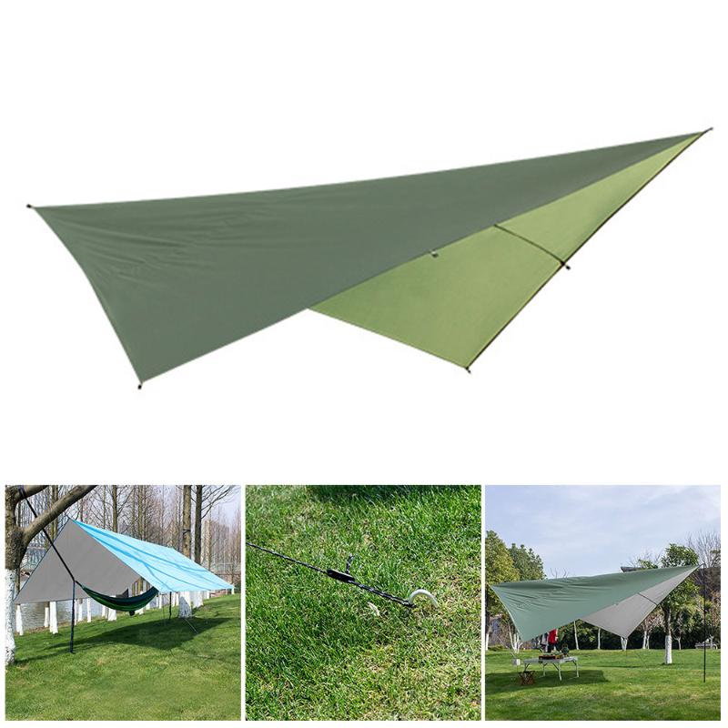 

290*290cm Camping Canopy with Floor Nail Storage Bag Drawstring Awning Rooftop Tent Outdoor Camping Hiking Hunting