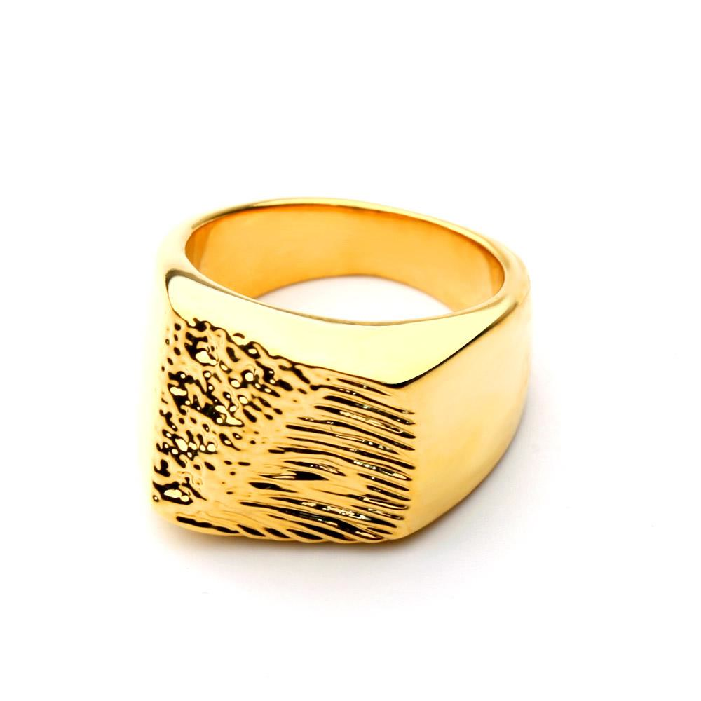 

VAROLE Natural Rock Texture Ring Gold Color Statement Rings For Women Fashion Jewelry Bague Accessories Anillos Mujer