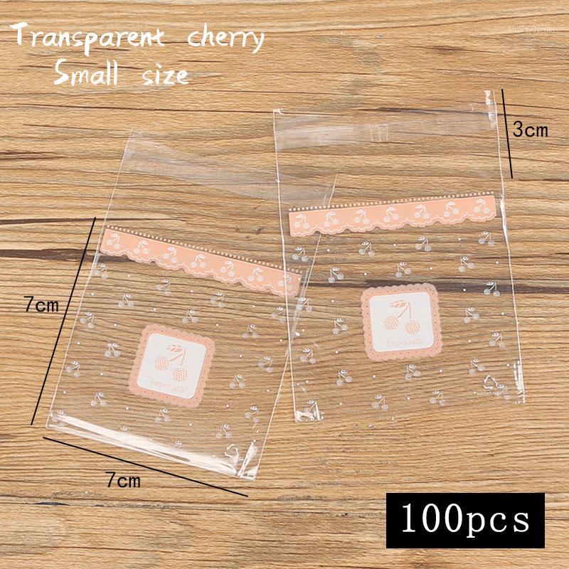 

100pcs/lot Snack Packaging Bag Transparent Cherry Decoration Wedding Party Homemade Cookie Wrap Biscuit Candy Bag1