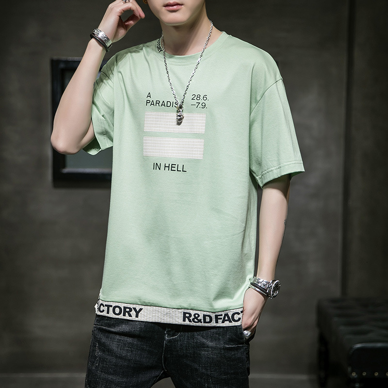 

2021 Fashion Brand Hip Hop T-shirts Printing Summer Men's t Shirt Casual Street Clothing Men Tee Shirts Top Xkdh, White