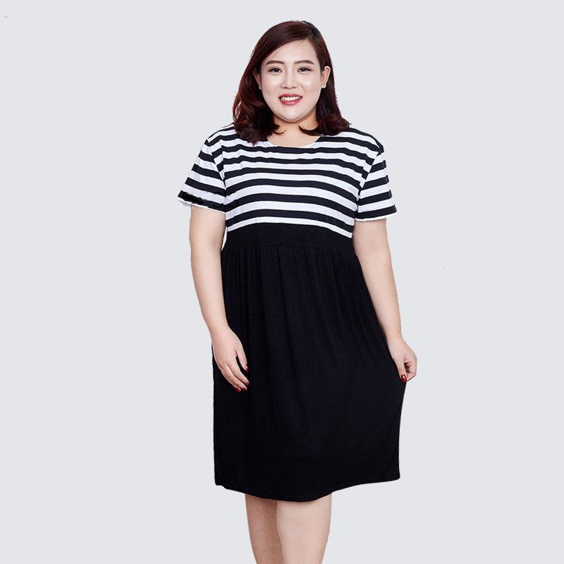 

Pregnant Women Pleated Dress Summer Pregnancy Clothes Loose Plus Size Maternity Dresses 3XL-5XL 80-160KG super large Size1, Num 2