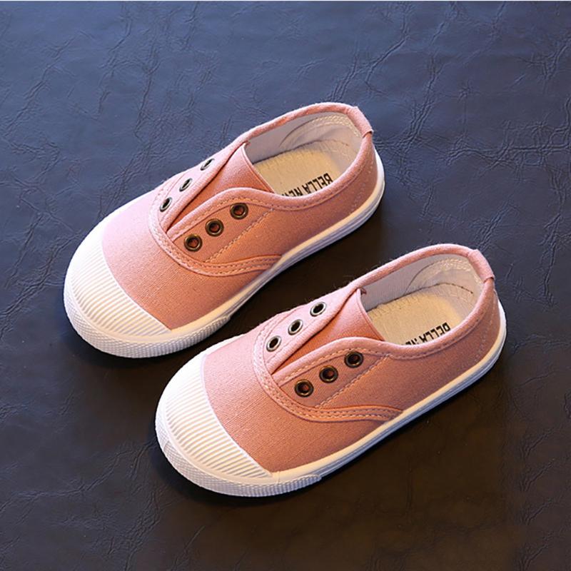 

Cute Children Toddler Kids Canvas Sneakers Baby Boy Girl Soft Sole Crib Shoes, White