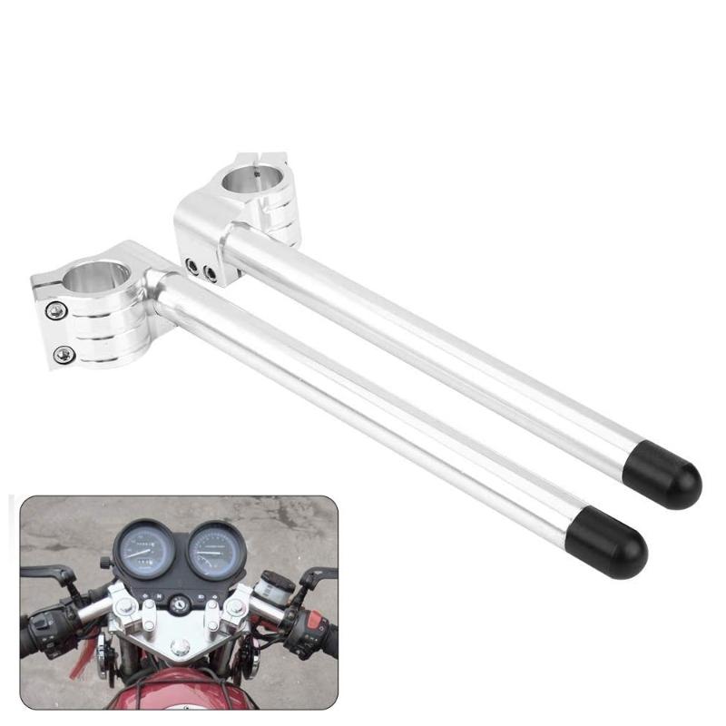 

CNC Aluminum Motorcycle Handlebar Clip-Ons Fork Tube Riser Handle Bar Clip ons Chrome for Universal 7/8" 22mm Motorbike