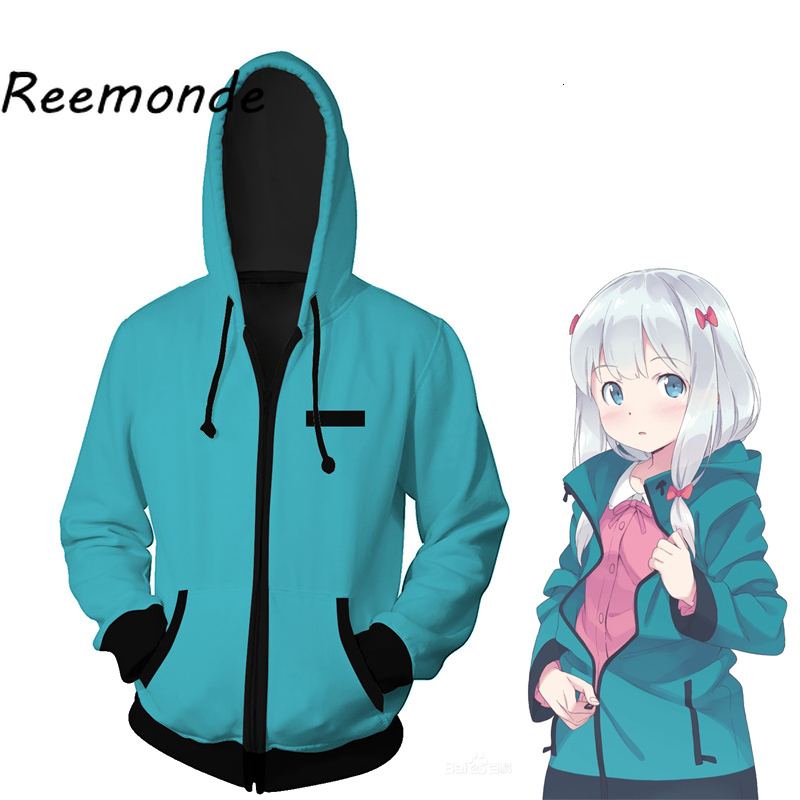 

Sweatshirt Anime Cosplay Costume 3D print Izumi Sagiri Harajuku Hoodie Uniform Coat Jacket for Women and Mens Halloween Outfit, Black