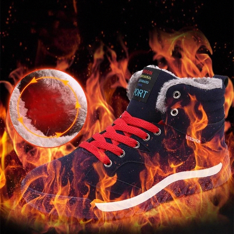 

Men's Sneakers Sports Shoes Winter Trekking Sneaker Cotton Addition Walking Shoes Big Size 48 Winter Warm Boots Lace-Up #pL4p