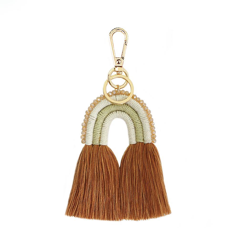 

Bohemia Rainbow Beads Woven Tassels Fringe Diy Jewelry Bag Keychain Decor Accessories Pendant Crafts Cotton Thread Hanging Trim H jllzvH