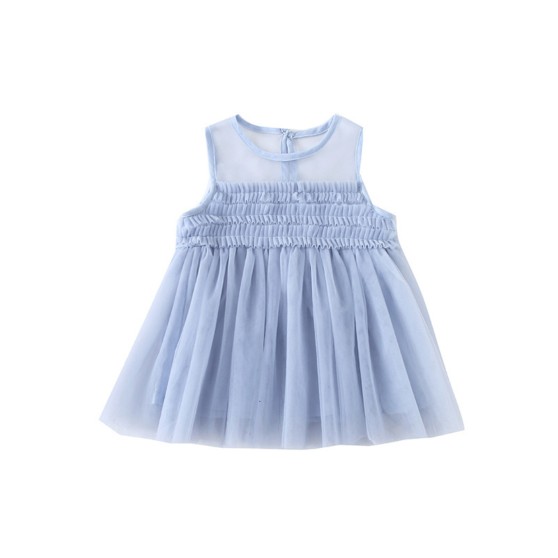 

2021 New Baby Girl Summer Chiffon Kids Es Children Clothing Princess Party Mesh for Girls Clothes 1-4y Yr3m, Lavender