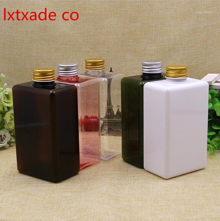 

Free Shipping 300ml Empty Plastic Square Packaging Bottle New Style Originales Refillable Big Cosmetic Containers Retail1