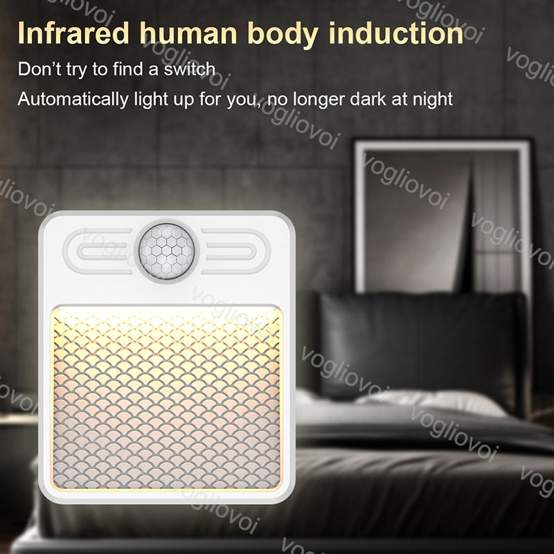 

Security Lights Motion Sensor Surface Install Footlight USB Charging 5V 3000K SMD2835 ABS+PMMA For Bedroom Wardrobe Cabinet Lamp DHL