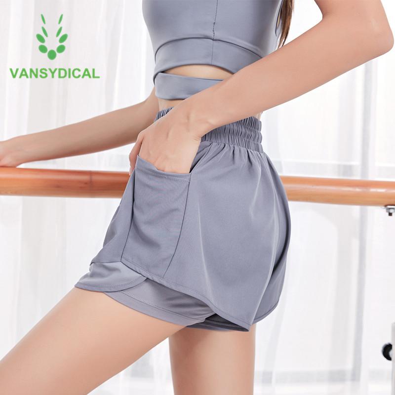 

Vansydical Women Workout Yoga Shorts Sports Running Shorts 2 in 1 Women Gym Fitness Training Cycling Leggings With Liner, Fbfk20001