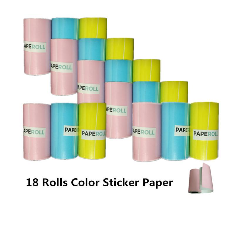 

GOOJPRT 18 Rolls 57x30mm Special Thermal Sticker Label Receipt Paper for 58mm A6 Peripage P6 Paperang Photo Printers Accessories