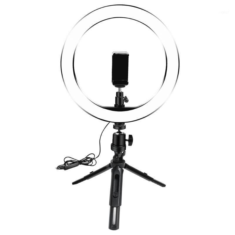 

10 inch LED Desktop Ring Light 26cm Photography Table LED Ring Lamp With Tripod Stand USB Plug For Makeup Youtube Live Broadcast1