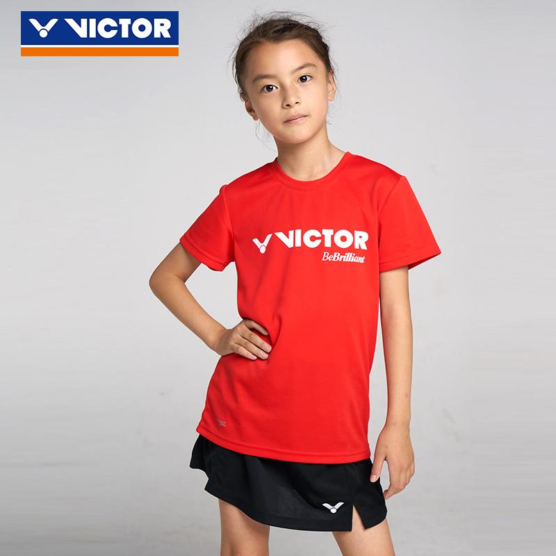 

Victor Breathable Badminton Shirt For Children Kids Boy Girl Knitted Sweat-absorbant Outdoor Sport Shorts Jersey, T-82028