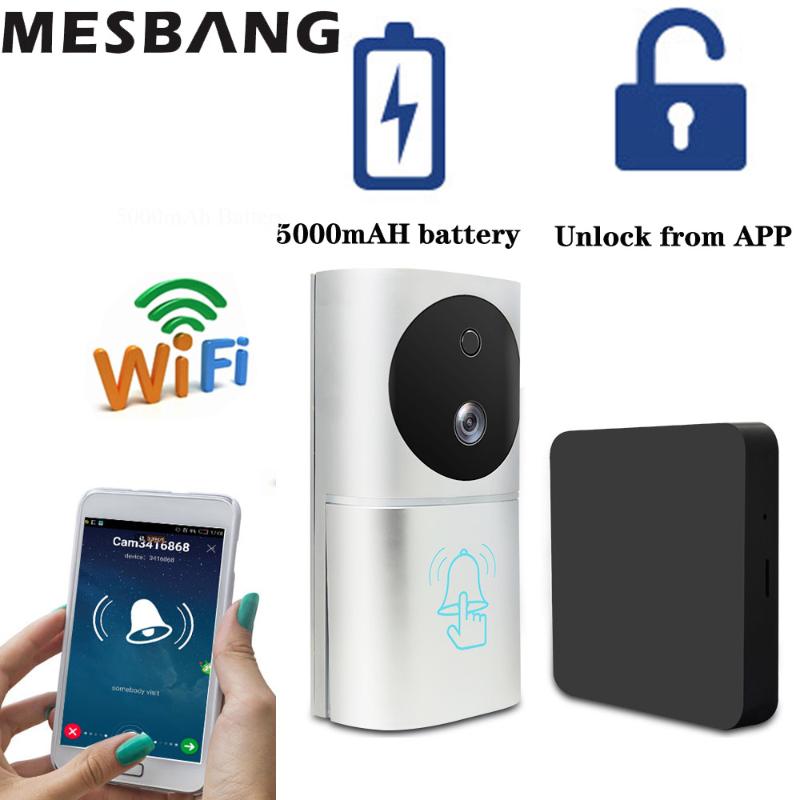 

wifi video doorbell wireless door intercom battery door bell camera ring waterproof support TF card unlock from APP