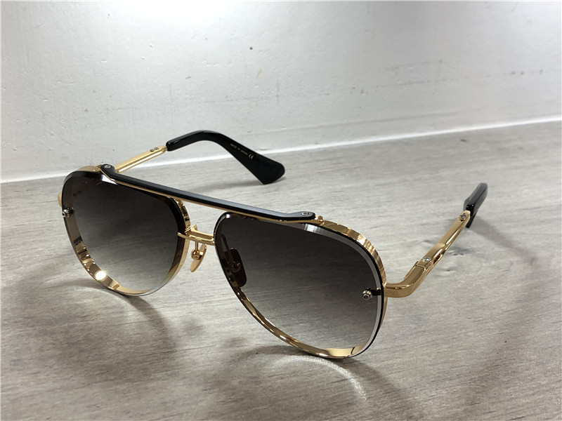 

Wholesale-Gold/Black Pilot Sunglasses Grey Blue Shaded Lens Sun Glasses Gafas de sol Mens Sunglasses Shades with box