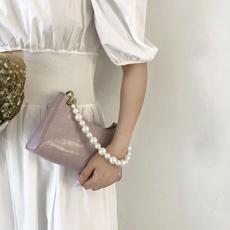 

2020 new shoulder bag women's pearl bag dinner casual fashion luxury messenger ladies1, White