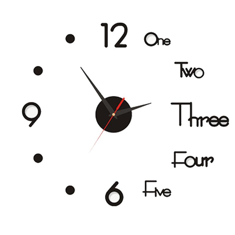 

Acrylic Wall Clock 3D Letters DIY Modern Wall Sticker Clock for Home Decor Art Decal Home Decor Modern