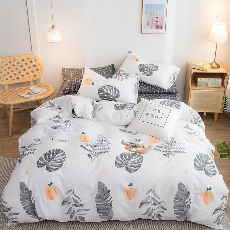 

Tropical Plant Girl Boy Kid Pure Cotton Bed Cover Set Duvet Cover Adult Child Bed Sheets Pillowcases Comforter Bedding Set, Xuancai006