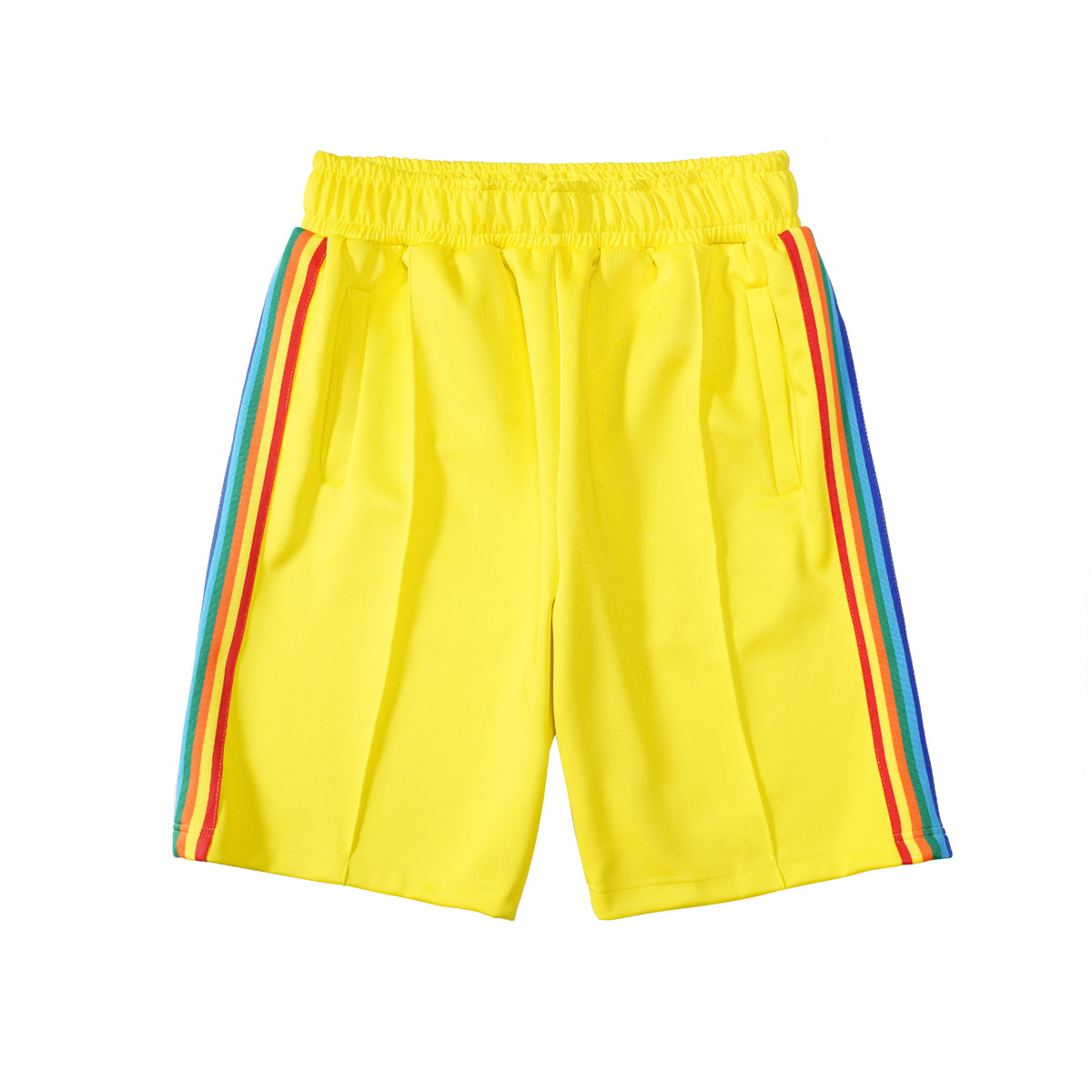 

21 summer new shorts rainbow strip webbing casual shorts street fashion trendy brand five-point pants hot sale, White;black