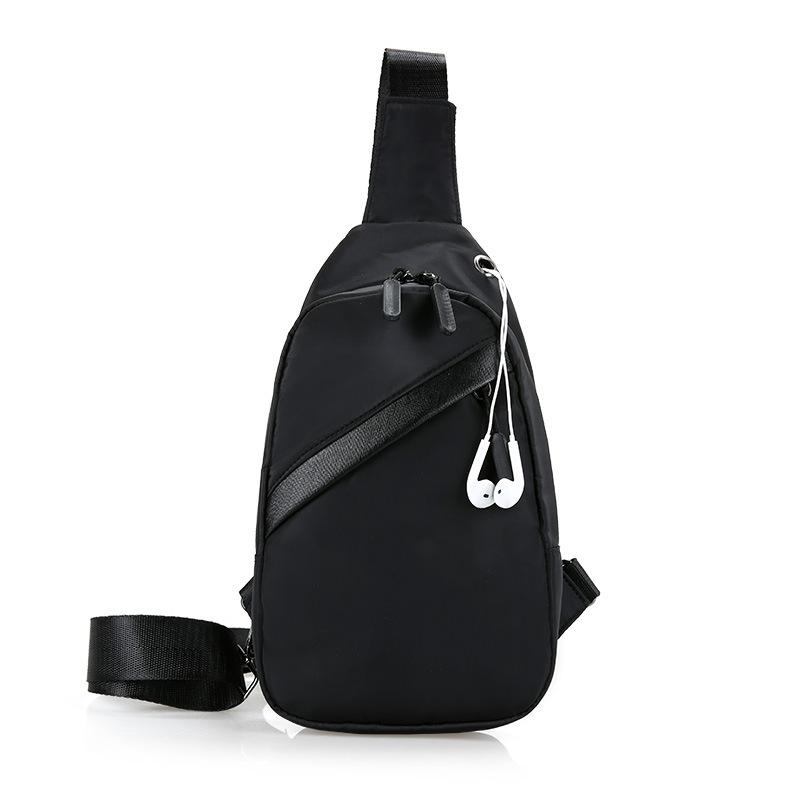 

New Style Multi-functional Men Chest Pack INS Super Fire Waterproof Shoulder Bag Casual Simple Men's Shoulder Bag, Black and white with pattern