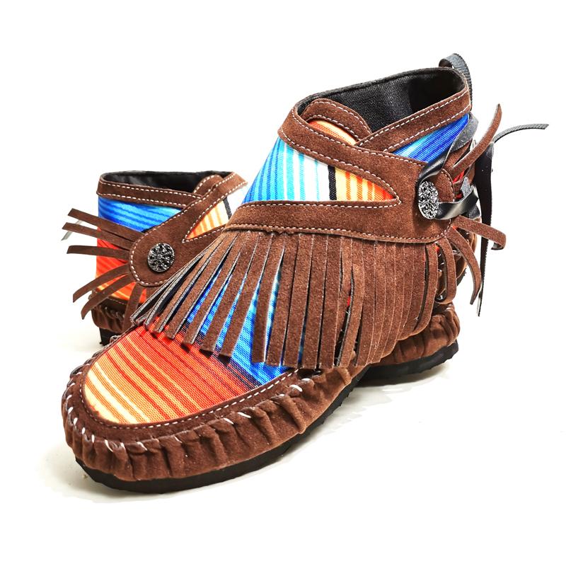 

New 2020 Women Ankle Boots Autumn Casual Flat Retro Boots Female Fashion Tassels Ladies Women Shoes Plus Size 43, Black