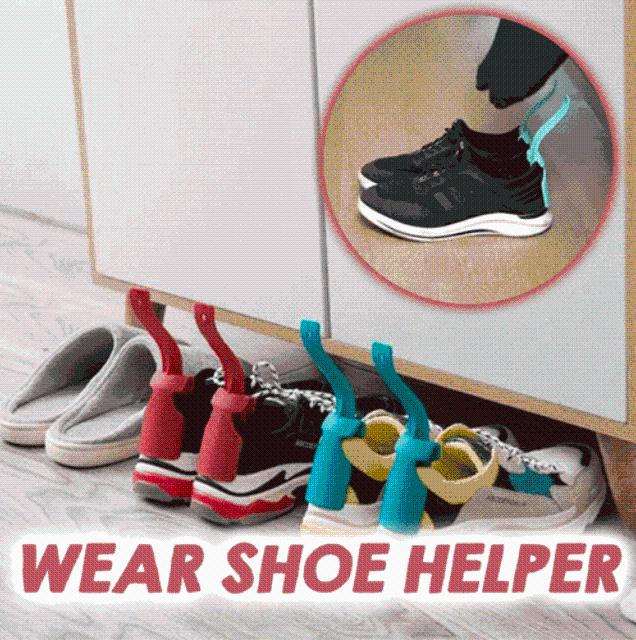

1 Pair Wear Shoe Horn Helper Lazy Unisex Shoehorn Shoe Easy on And Off Sturdy Slip Aid Ergonomic Shape Horn Dropship