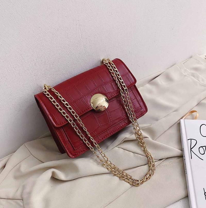 

Stone pattern PU Leather Crossbody Bags For Women 2021 Mini Shoulder Messenger Bag With Metal Handle Lady Travel Totes#15, Black